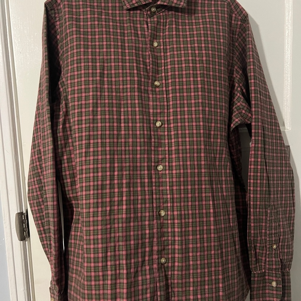 Ralph Lauren Red and Green Plaid Casual Shirt